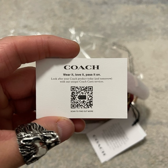 NWT Coach Mini Dempsey Camera Bag With Garden Plaid Print & Patch In Gold/Taffy - Picture 12 of 13